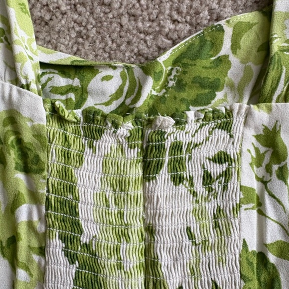 Reformation Hester Green Floral Top cami summer viscose rayon boho blouse size 0 - Picture 8 of 13